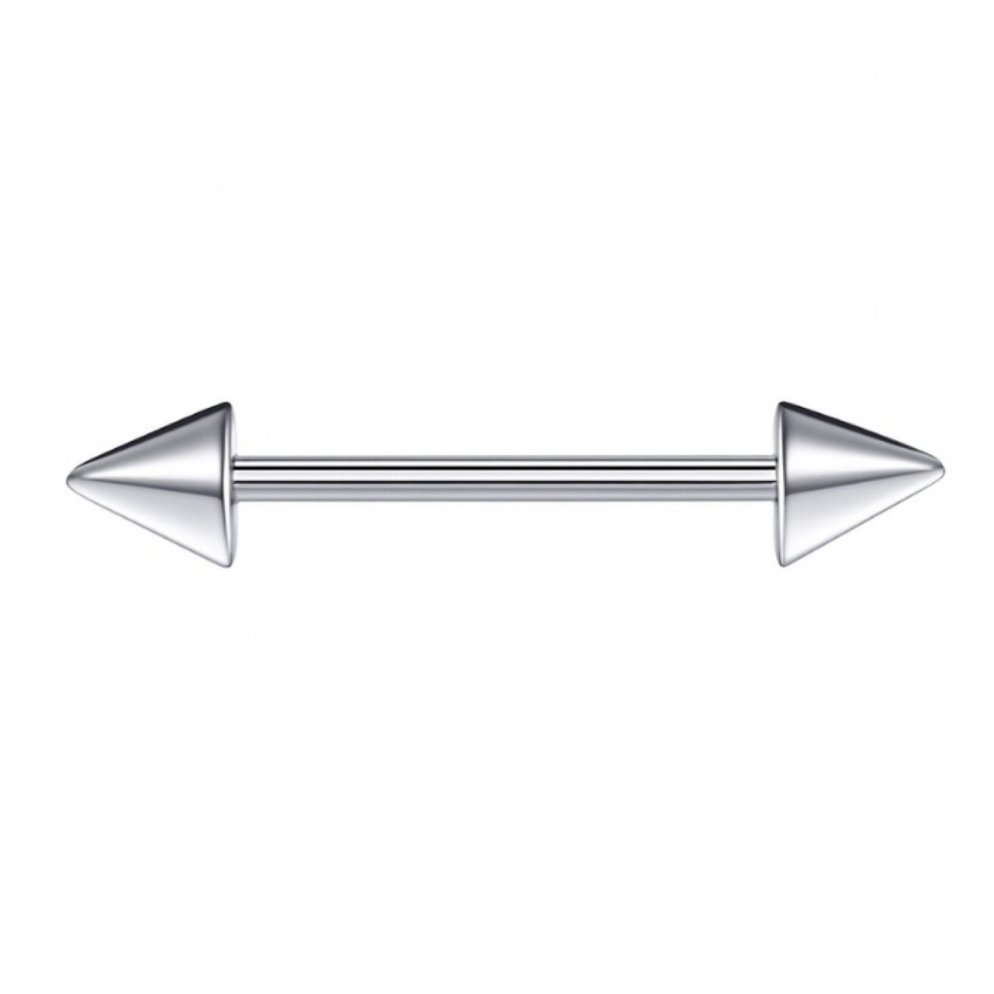 Silver Spiked Bridge Barbell