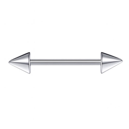 Silver Spiked Bridge Barbell