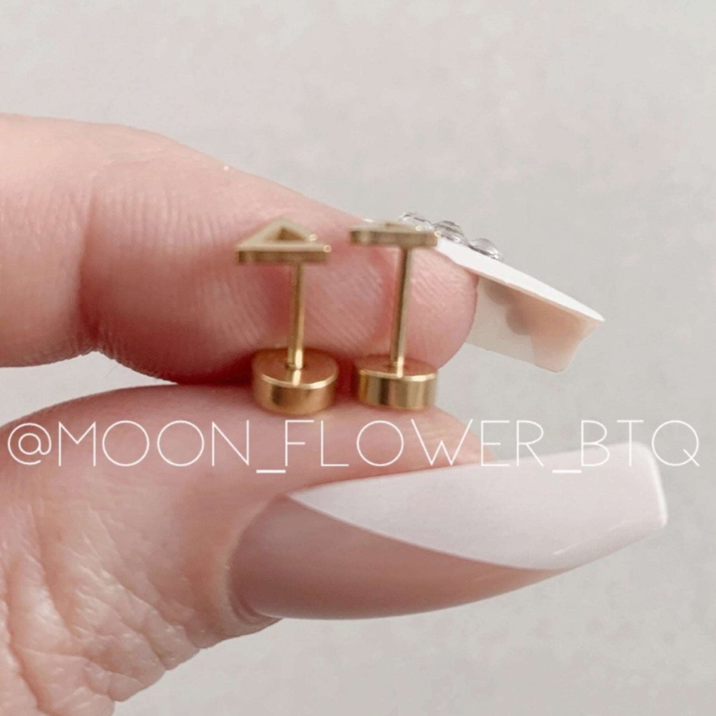 Tiny Gold Triangle Earrings