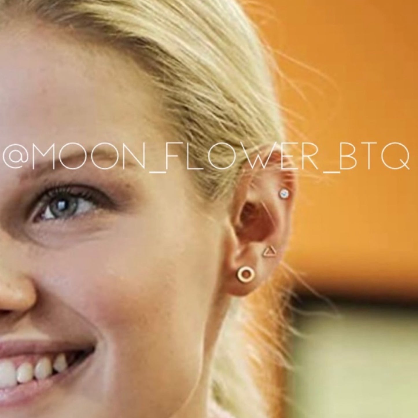 3mm Opal Flat Back Earrings | Rose Gold Stainless Steel Hypoallergenic Studs