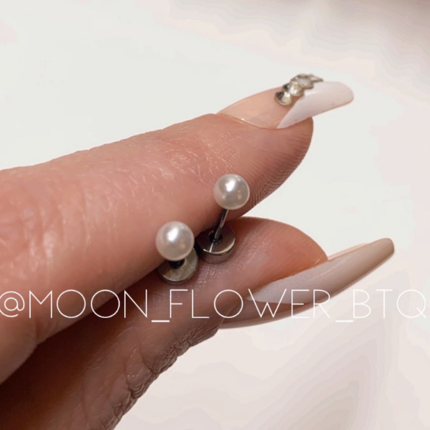 Tiny Silver 4mm Pearl Earrings