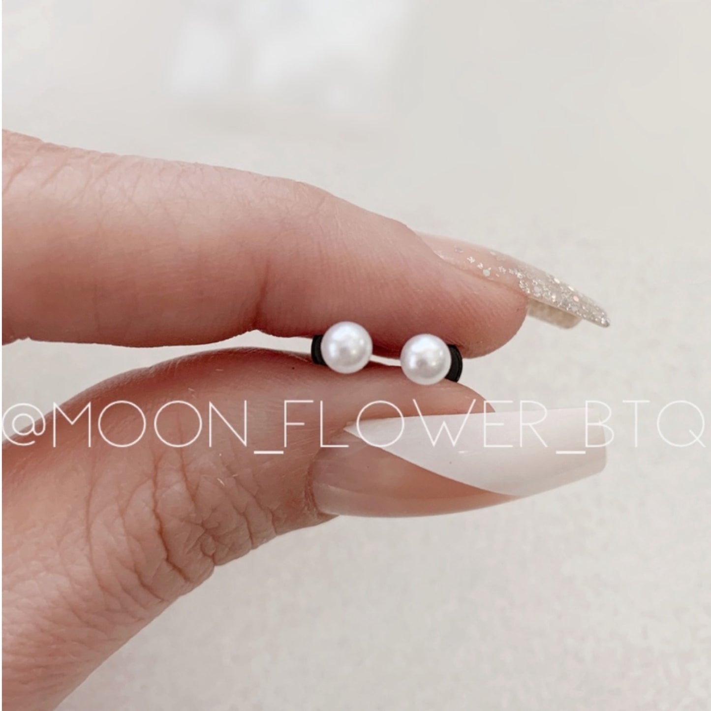 Tiny 4mm Black Pearl Earrings