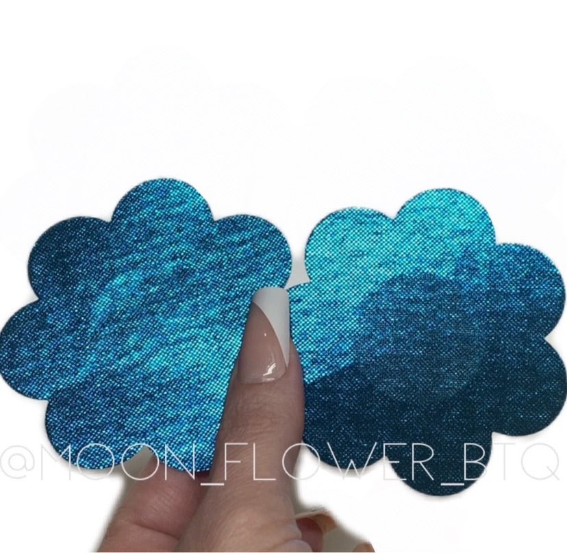 Shiny Blue Flower Pasties