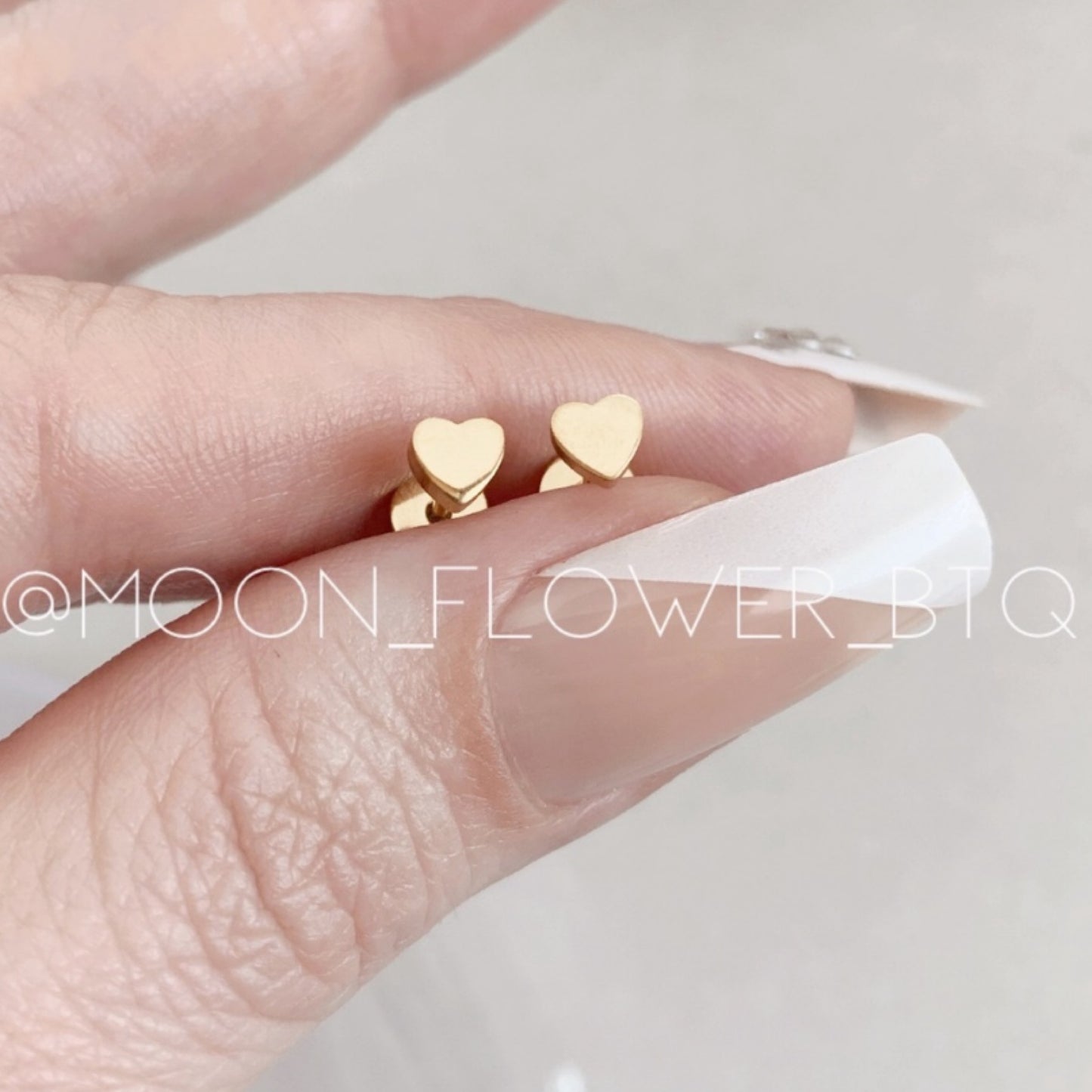 Tiny Gold Heart Earrings