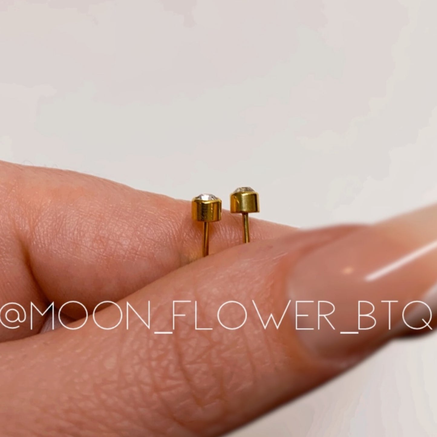 Tiny Gold CZ Earrings