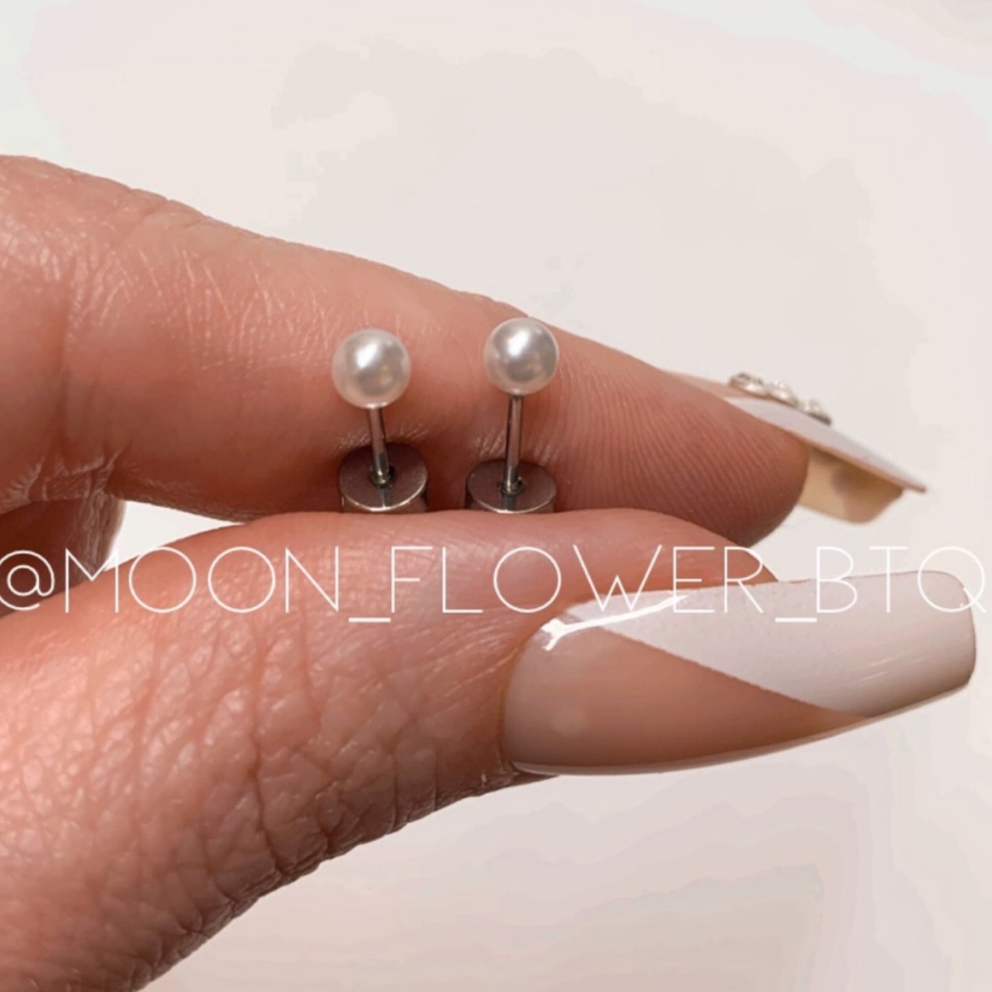 Tiny Silver 4mm Pearl Earrings