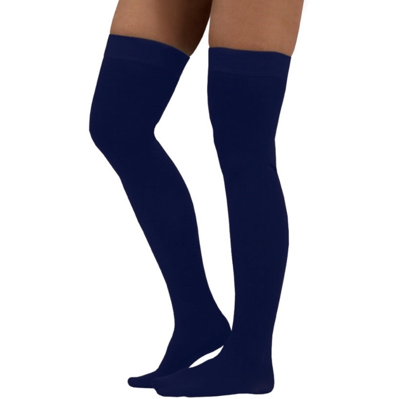 Navy Blue Over the Knee Thigh High Socks