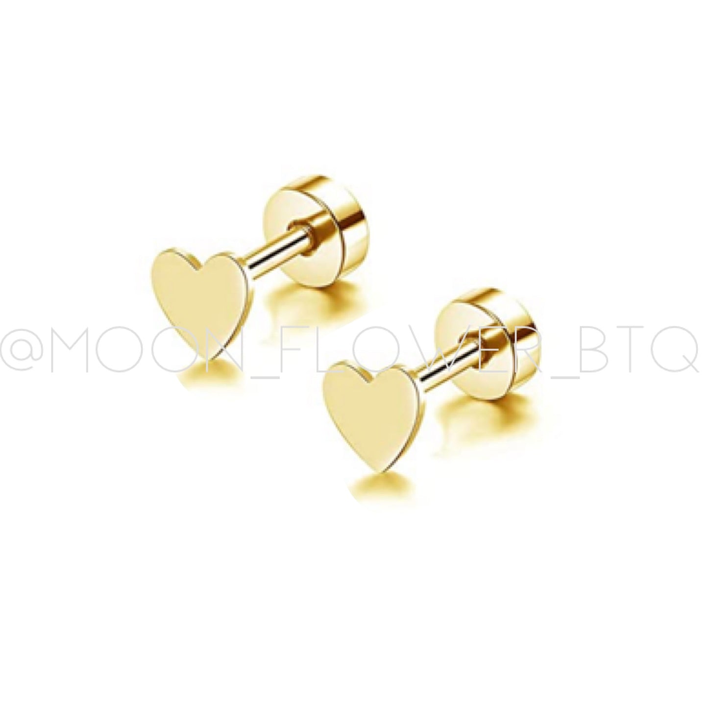 Tiny Gold Heart Earrings