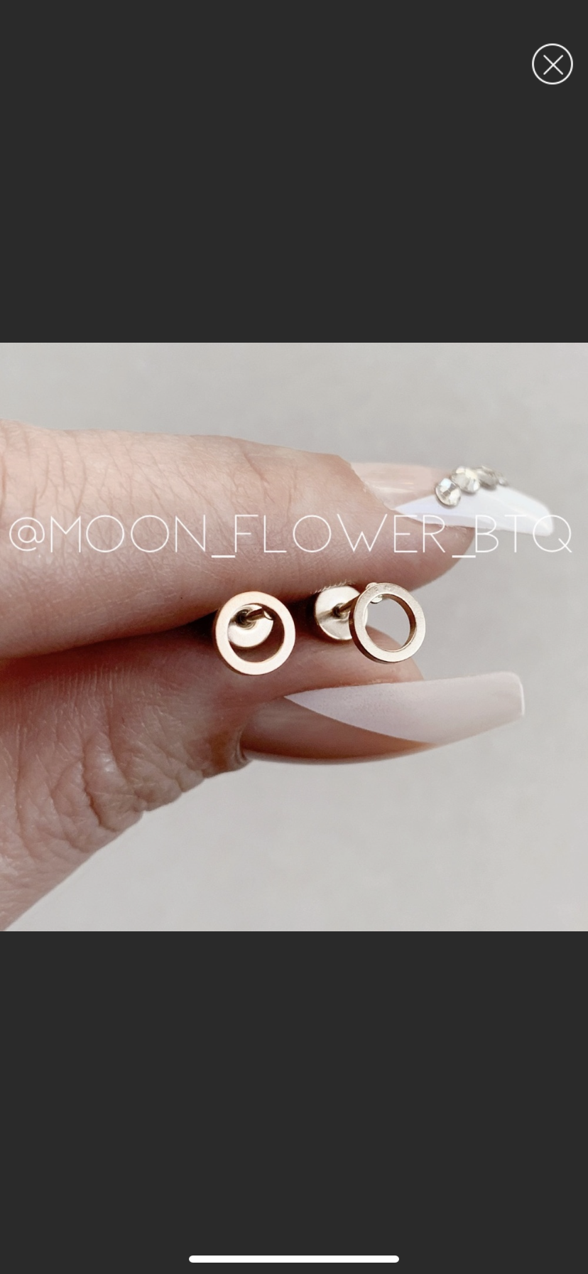 Tiny Rose Gold Circle Earrings