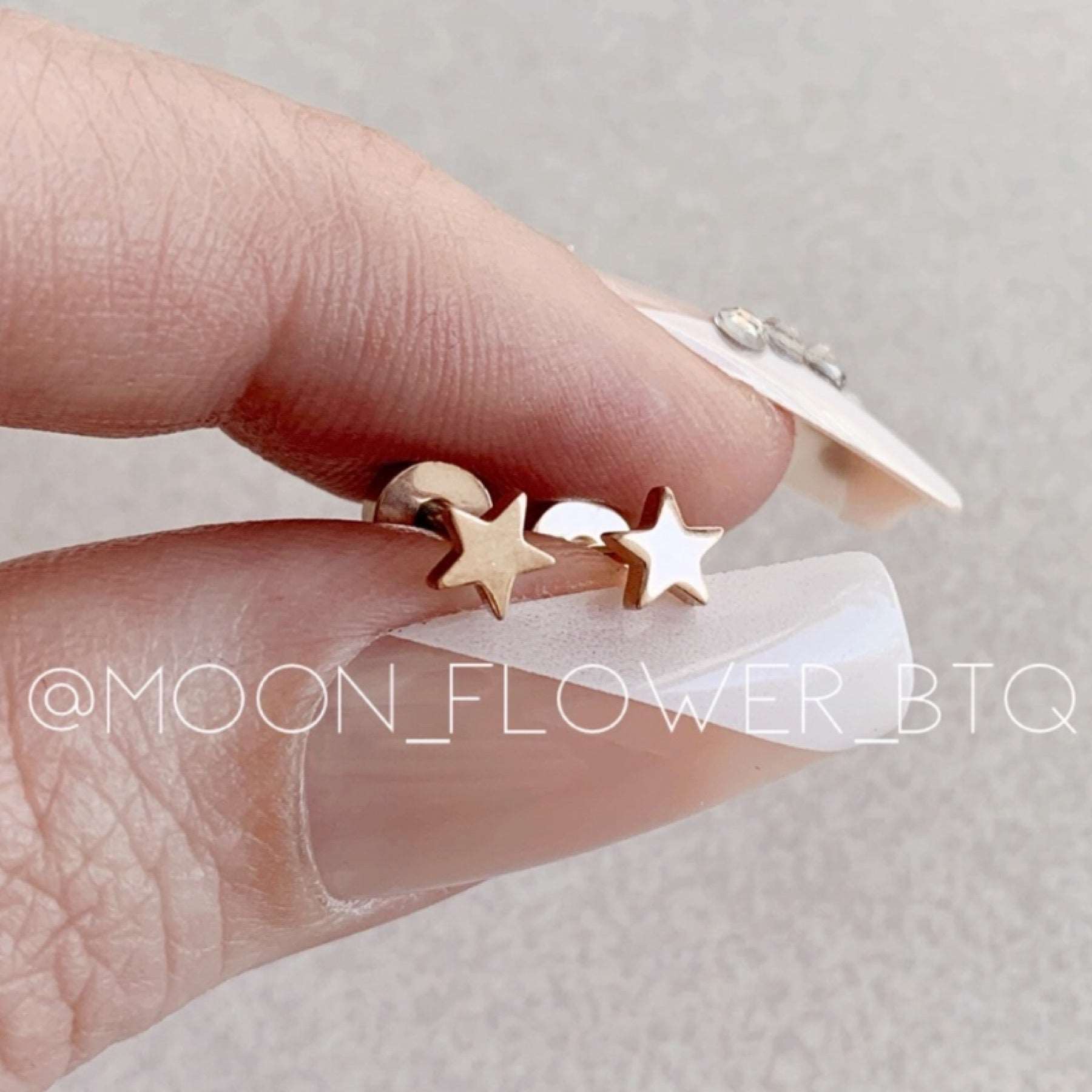 Tiny Rose Gold Star Earrings