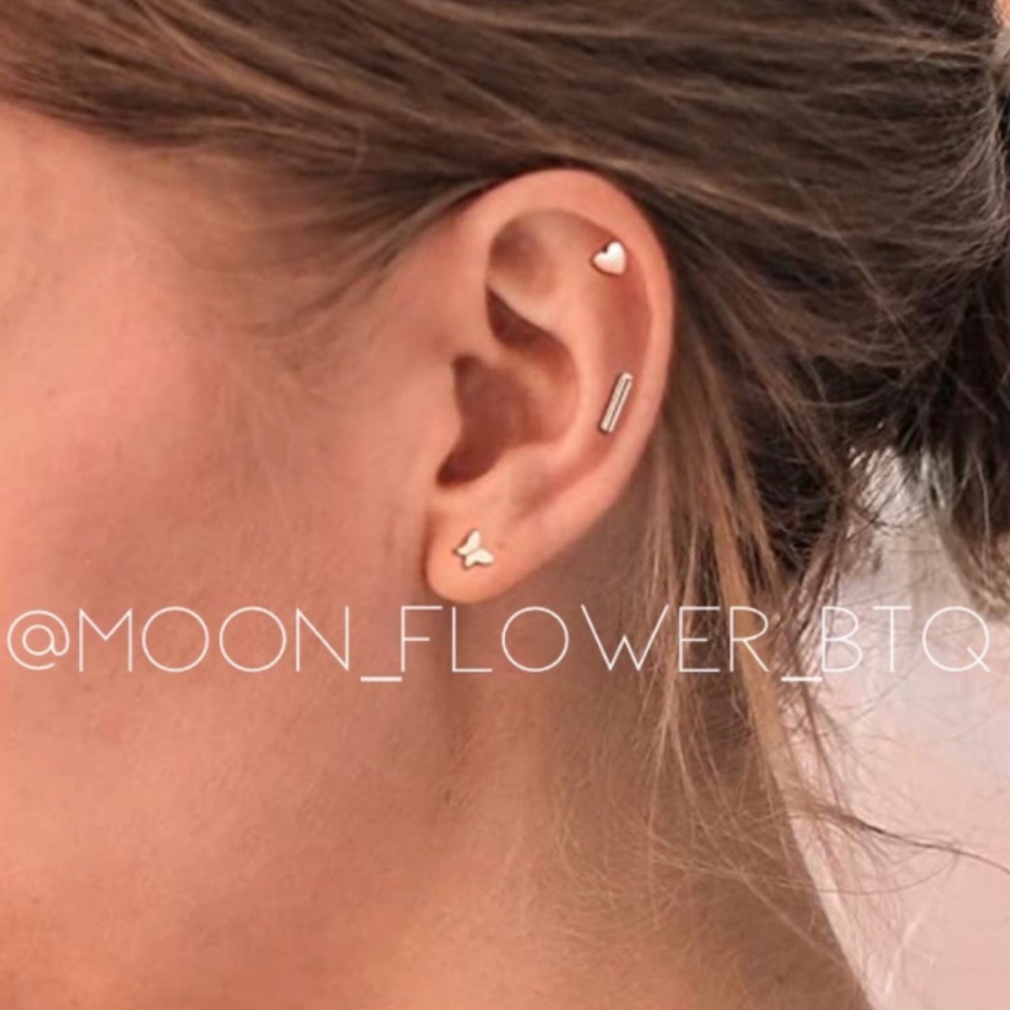 Tiny Rose Gold Heart Earrings