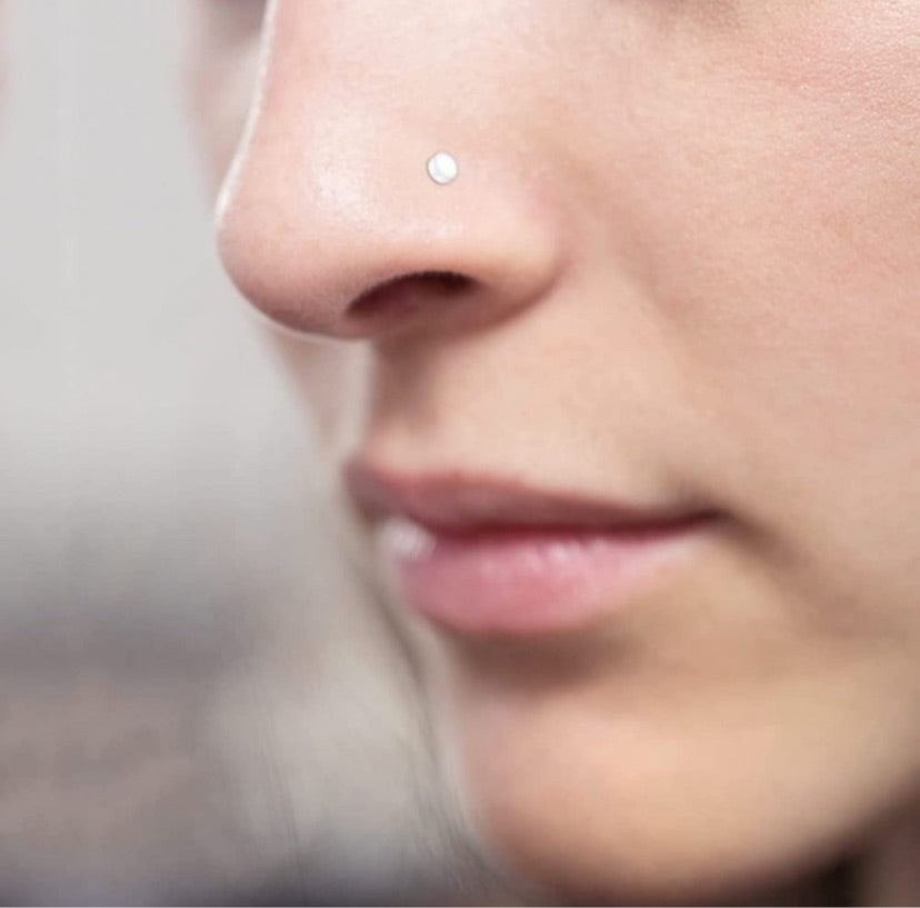 Clear Acrylic Nailhead L Shaped Nose Ring