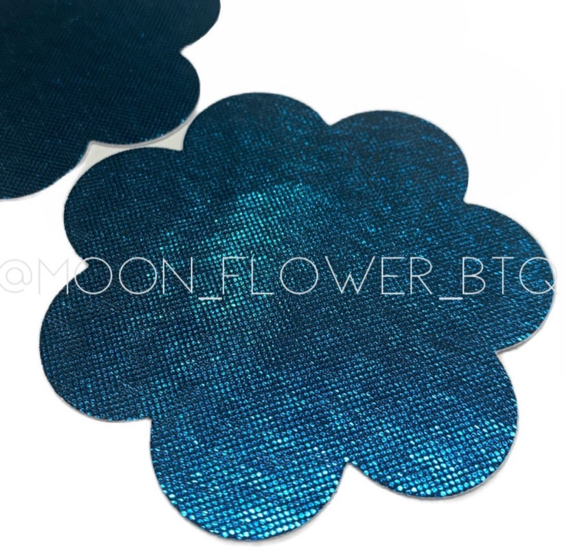 Shiny Blue Flower Pasties