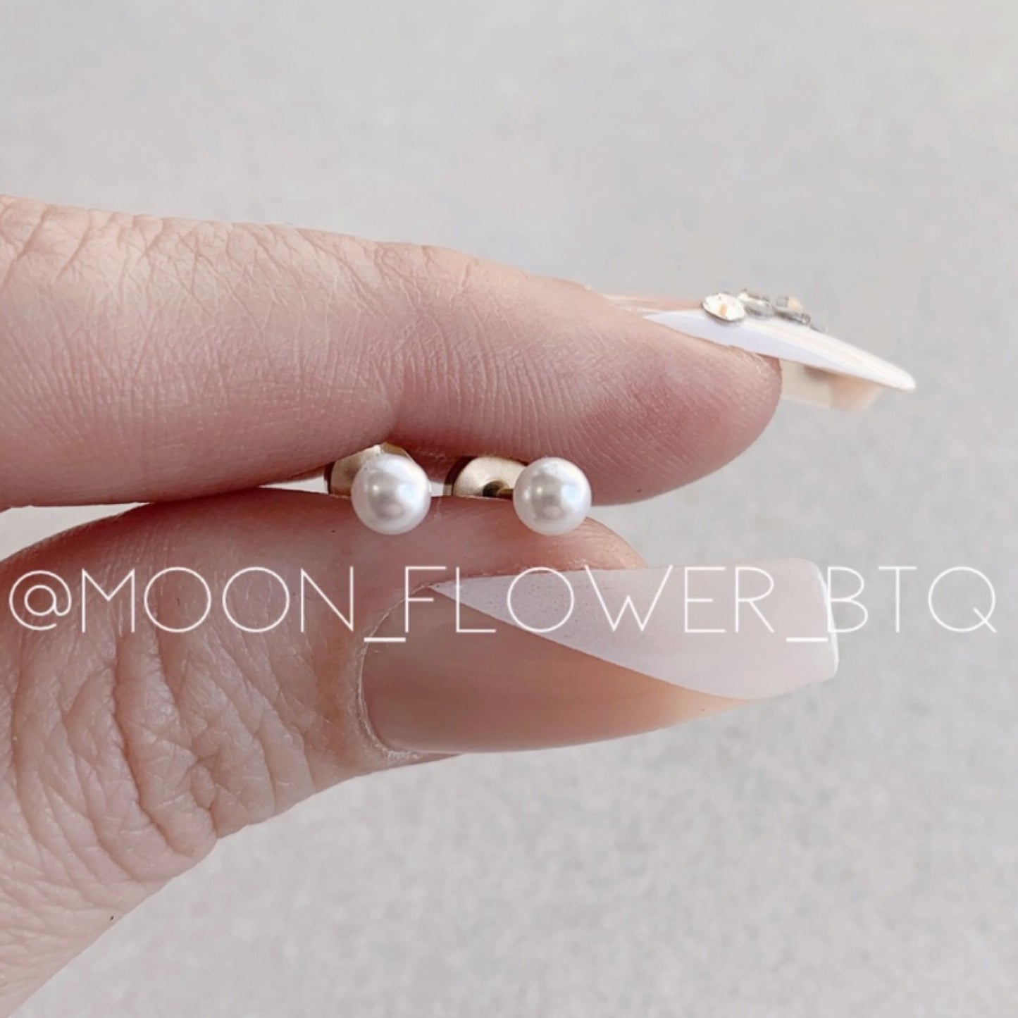 Tiny Rose Gold Pearl Earrings 4mm