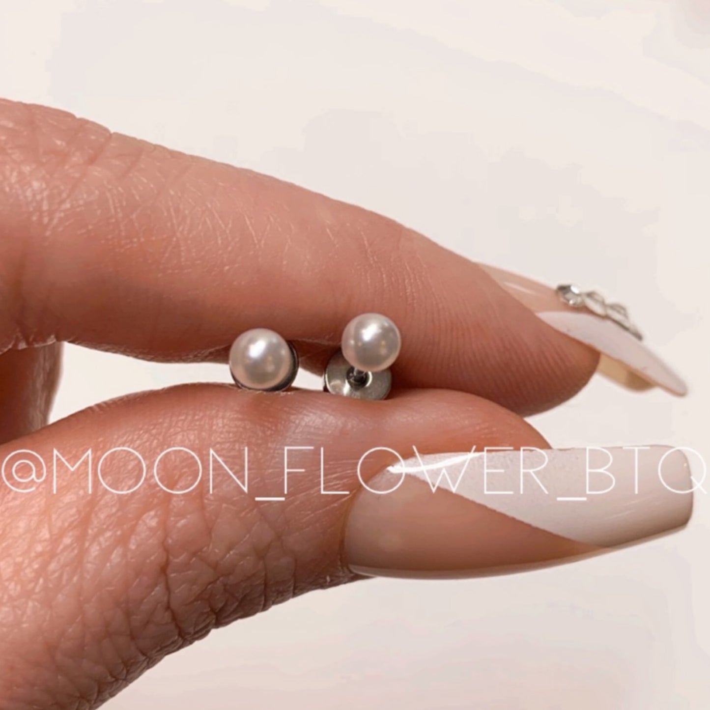 Tiny Silver 4mm Pearl Earrings