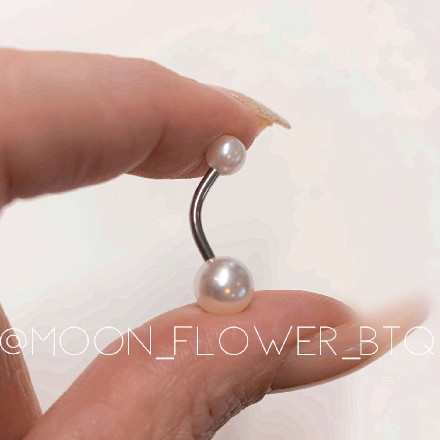 Pearl Stainless Steel Belly Button Navel Ring