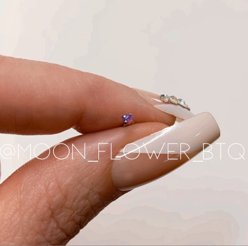 Purple Opal L Shaped Nose Ring