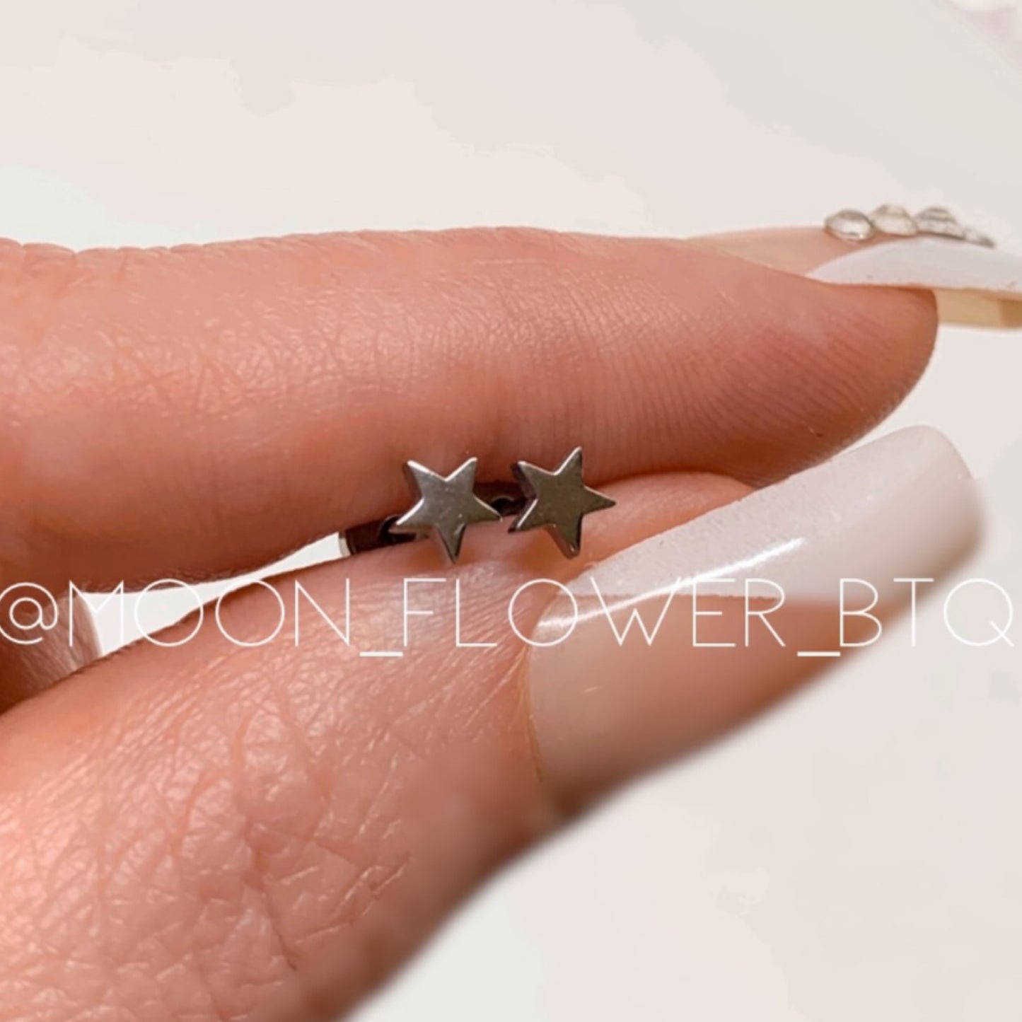 Tiny Silver Star Earrings