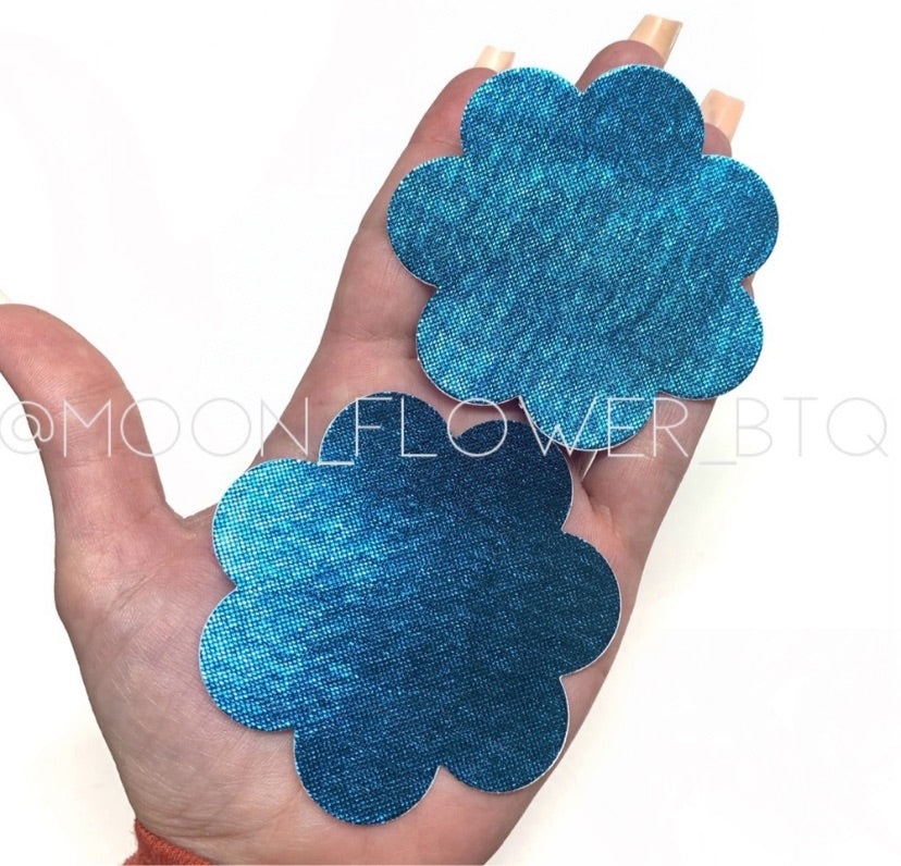 Shiny Blue Flower Pasties