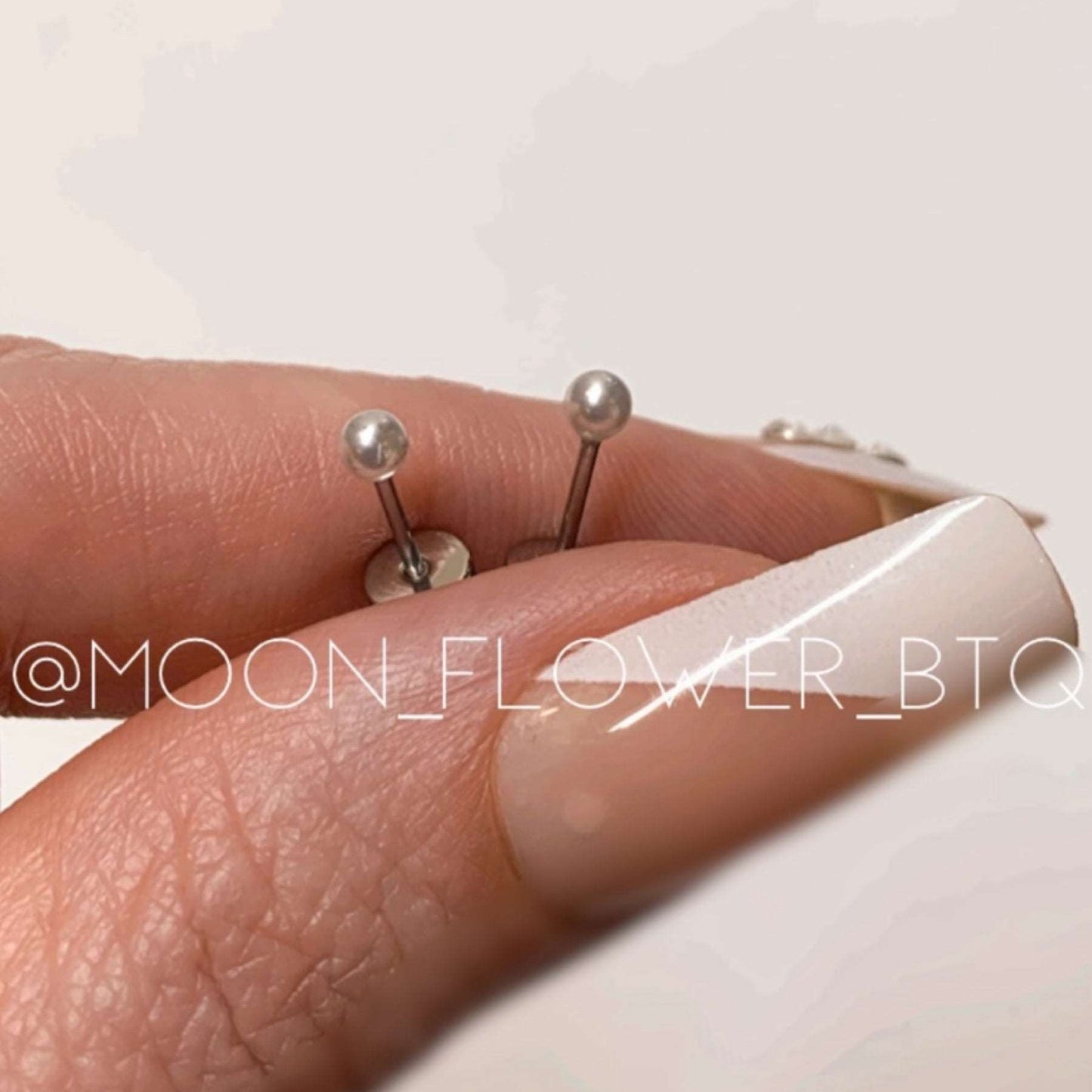 Tiny Silver 3mm Pearl Earrings