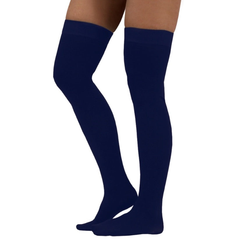 Navy Blue Over the Knee Thigh High Socks