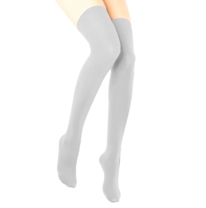 Light Gray Over the Knee Thigh High Socks