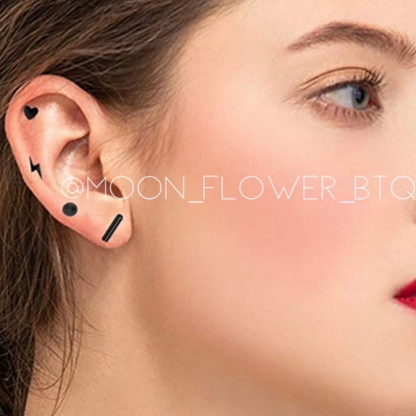 Tiny Black Textured Dot Earrings