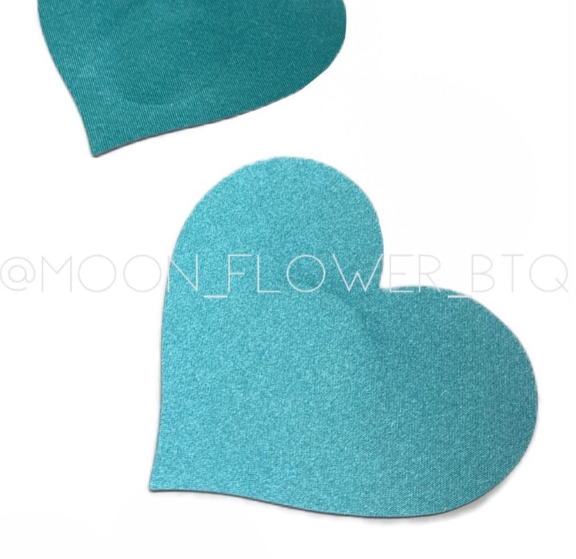 Turquoise Heart Pasties