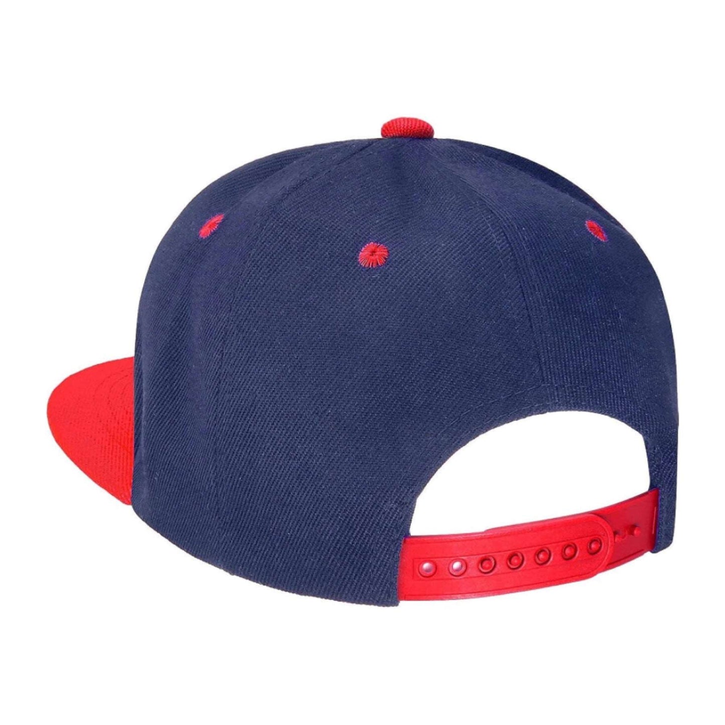 Navy Red Snapback Hip Hop Style Flat Brim Baseball Cap