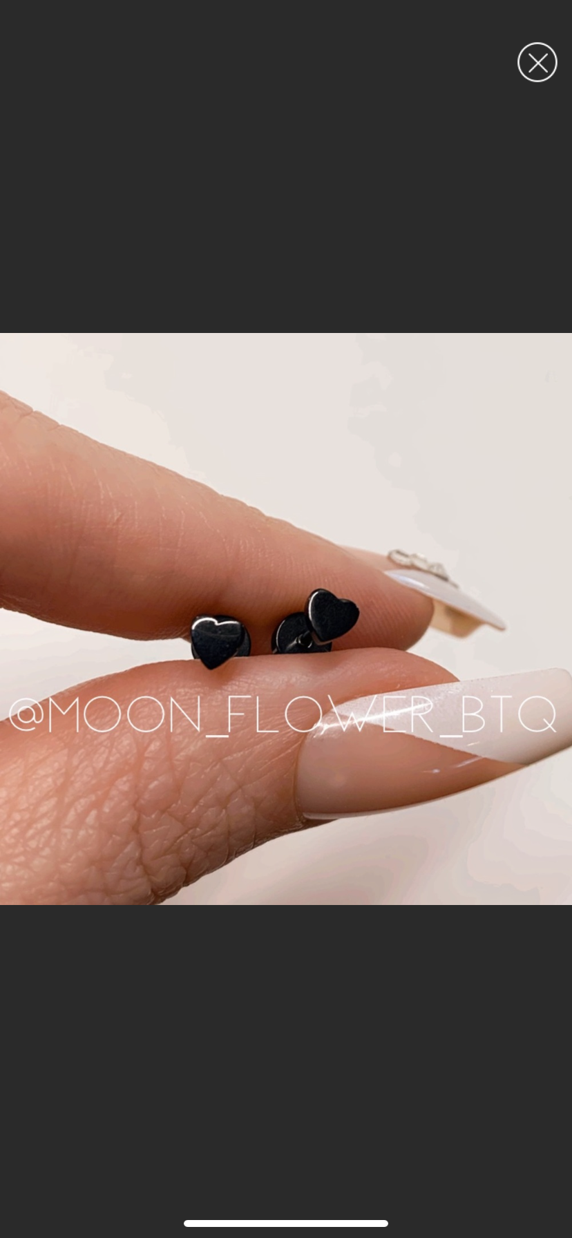 Tiny Black Heart Earrings