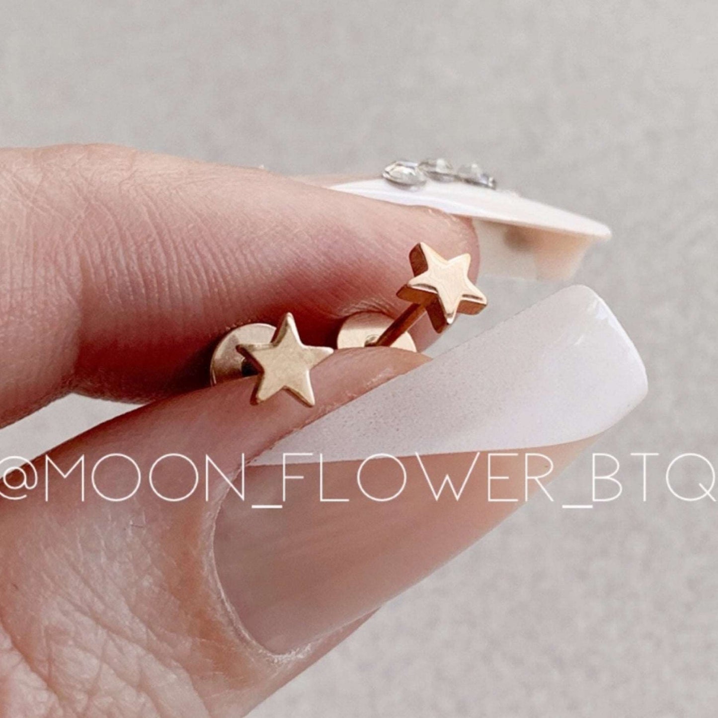 Tiny Rose Gold Star Earrings